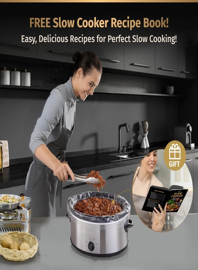 Matiks 30 Pack Slow Cooker Liners - Large 13” x 21” BPA-Free Crock Pot Bags - Fits 3-10 Quart Round & Oval Cookers - Disposable Crock Pot Liners for Effortless Home Cooking & Fast Clean Up, Bonus Recipe Book - Image 4